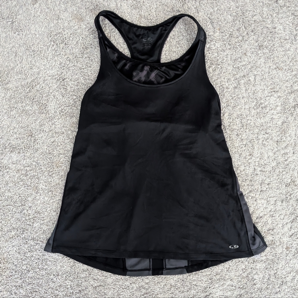 Women's athletic shirt with built in sports bra women's tank top